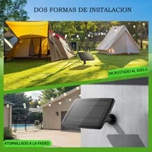 Tira de luces solares de 116 pies para exteriores, impermeable, con control remoto y puerto USB, 53 bombillas Edison para exteriores, alimentadas por energía solar, luces solares regulables para exteriores, patio, jardín, porche, balcón - Blanco - Ver 1