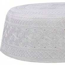 1 件装男士祈祷帽，刺绣伊斯兰圆顶帽，平顶无檐帽，适合日常祈祷和礼拜