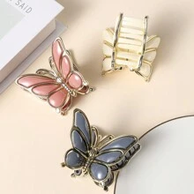 3入組/包塑料美麗的蝴蝶和鯊魚造型髮夾,時尚髮箍