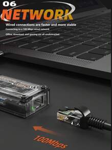 五合一type-c Docking站usb-c轉3.5毫米音訊pd充電擴展電腦 - 黑色 - 查看 7