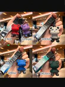 1pc Mini Color Changing Chameleon Bear Plush Toy For Adult, Portable Cartoon Toy - Multicolor - View 3