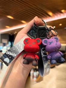 1pc Mini Color Changing Chameleon Bear Plush Toy For Adult, Portable Cartoon Toy - Multicolor - View 1