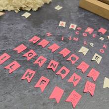 1入組碳鋼切割模具用於縫紉創意字母設計DIY蝕刻模板工藝模具 - 銀色 - 查看 5