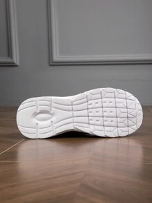 2023年新款透气轻质网眼针织简约系带纯色防滑可水洗女士运动鞋、休闲鞋、跑步鞋、步行鞋、路跑鞋 - 寶藍色 - 查看 8