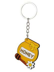 6 件裝蜜蜂和花朵設計卡通包吊墜鑰匙扣,男女通用,節日禮物