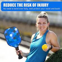 1 件新款矽膠拾球器球拍拾球器網球吸球戶外運動配件 - 黑色 - 查看 3