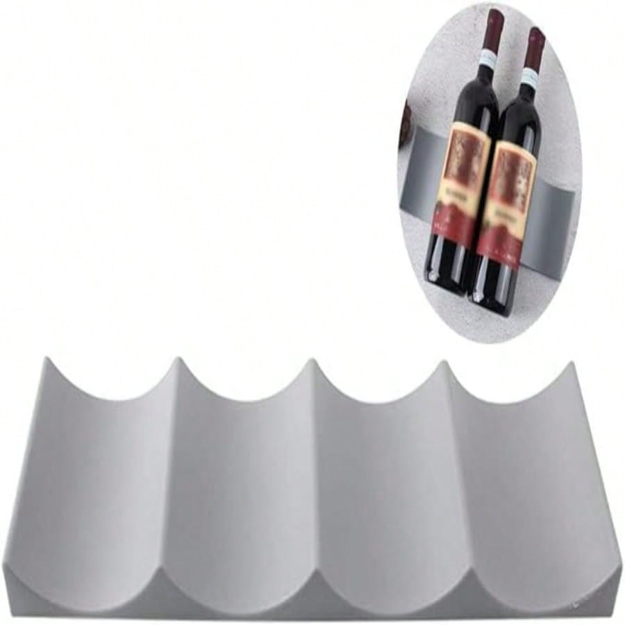 Refrigerator Bottle Shelf Plastic Wine Rack Stackable Table Organizer