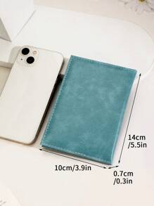 1 Cái Bản Đồ Thế Giới Cổ Điển & In Chữ Bề Mặt Mờ Bao Đựng Hộ Chiếu Pu Với Thiết Kế Cố Định Và Viền, Hoàn Hảo Cho Du Lịch Quốc Tế Vỏ Hộ Chiếu Hộp đựng hộ chiếu Ví đựng hộ chiếu Túi đựng hộ chiếu Túi đựng hộ chiếu cho chuyến bay đi học lại cho nam và nữ Phụ kiện du lịch cần thiết - Màu xanh lam - Xem 4