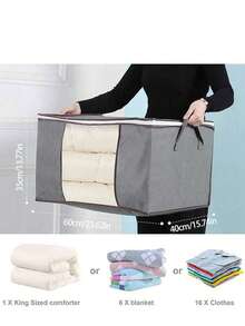 3 Màu Xám Đậm Túi Bảo Quản Quần Áo Trường Tổ Chức Túi Giáo Viên Túi Bảo Quản Học Sinh Bộ - Xám - Xem 4