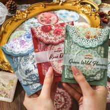 30張復古花邊系列剪貼簿紙張,非粘性材料剪貼紙 - 藍色 - 查看 11