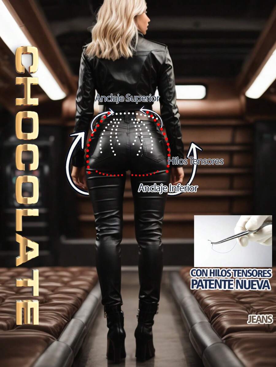 Chocolate Jeans Jeans chocolate Push up - Burdeos - Ver 1