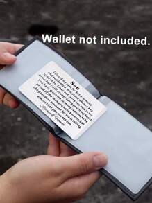 聖誕節來自母親和父親的兒子禮物,生日畢業禮物贈送給孩子、青少年、繼子、女婿,有啟發性的情人節、周年紀念日和婚禮錢包卡,適用於小兒子、年輕兒子、成年兒子、教子等 - 銀色 - 查看 3