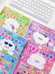 4 Designs Inamazy Cute Bubble Sticker Book For Ages 0-3, Gooca Stickers Toy For Girls, Kids' Decoration Material, 3d Bubble Princess Stickers For Diy Scrapbook, Journal, Tape, 40pcs - Green - View 6