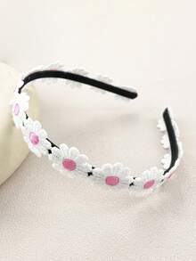 1入組優雅簡約粉色雛菊頭箍,適用於各種場合
