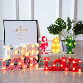 1 pieza Luz de decoración con letra/número iluminado con LED, 21cm/8.3in, para decoración del hogar, boda, cumpleaños, fiesta de Navidad, aula, Halloween