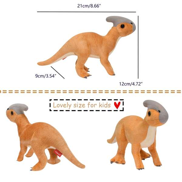 2pcs/set Dinosaur Plush Toy Dino Baby Parasaurolophus Stuffed Toys with