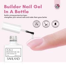 Saviland Gel Constructor para Uñas 5 en 1: Conjunto de 6 Geles Constructores para Uñas, Esmalte de Uñas UV/LED para Pegar, Pegamento de Uñas para Uñas Artificiales, Set de Gel para Fortalecer las Uñas, Extensiones de Uñas. - Multicolor - Ver 4