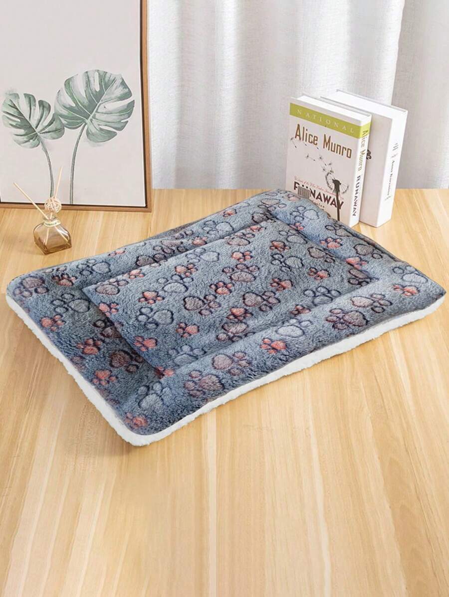 1件寵物睡墊加厚款,寵物秋冬保暖地墊,適合大中小型寵物居家使用 - 藏蓝色 - 查看 1