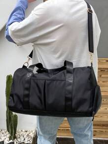 Borsa multifunzionale da palestra, a tracolla e da viaggio, impermeabile e di grande capacità, borsa a tracolla per overnight, organizer per valigie, organizer per abiti, borsa per il weekend per uomo e donna, borsa per tornare a scuola, borsone da viaggio, elementi essenziali da viaggio, organizer da viaggio per spiaggia, vacanza estiva, valigia, borsa da notte, borsone, borsa da viaggio, borsa per il college, borse da viaggio, borsa da fine settimana, borsa per ospedale, borsa per vacanze invernali, forniture per tornare a scuola - nero - Visualizzare 8