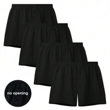 Uomo 4 Pezzi Solido Slip Boxer Senza Apertura