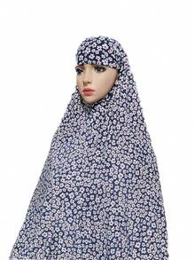 Đúng mốt Ren Cắt tỉa áo có mũ Mạng che mặt Với Hem - Màu Hồng Tươi - Xem 4