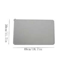 2 件装新款防水宠物垫适用于狗猫纯色硅胶宠物食品垫宠物碗饮水垫狗喂食餐垫易清洗无毒狗猫宠物食品垫宠物碗饮水垫狗喂食餐垫便携式户外喂食 - 彩色 - 查看 4