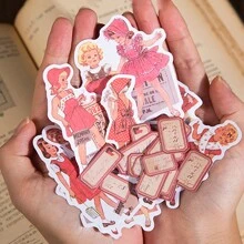 have a good day 1box Cartoon Characters Themed Stickers, Retro Decorative Stickers For Diy Crafts, Phone, Notebook, Computer Decoration, Aesthetic Scrapbooking, Junk Journal, Collage Material, Creative Art Supplies (6 Designs Random Delivery) - Multicolor - View 10