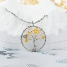 1 Pièce/ Collier Pendentif De Vie Arbre De Chakra Tressé À La Main, Style Unisexe, Idéal Pour La Fête Et Le Cadeau De Festival