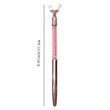 4pcs Christmas Reindeer & Liquid & Fairy Wand Design Neutral Pen With Cartoon Pattern And Diamond Decor, Color Random - Multicolor - View 4