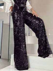 Women Pants - 黑色 - 查看 2