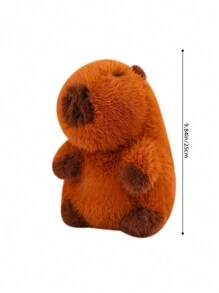 1隻波波瓦瓦水豚毛絨娃娃,可愛的填充動物玩具枕頭,是節日送給女孩的理想禮物 - 棕色 - 查看 8