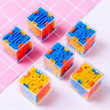 1pc Random Style 3d Puzzle Toy With Maze, Rolling Ball Or Shape - Multicolor - View 7