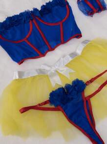 Set de Disfraz Princesa Blancanieves Encaje Lencería Sexy de Mujer Set de 9 Piezas - Ver 6