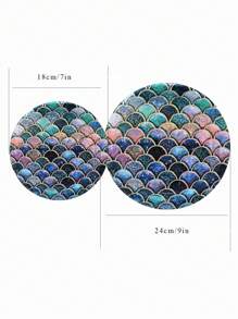 10入組7吋9吋晚餐盤,加厚紙板美人魚卡通魚鱗圖案主題一次性紙盤晚餐盤紙盤。可堆肥,光學紙盤。適合生日嬰兒派對婚禮夏威夷海洋派對餐廳婚禮,適合婚禮、嬰兒派對、生日、畢業晚宴、野餐、生日派對、家庭聚會、露營、戶外派對,適用於所有季節