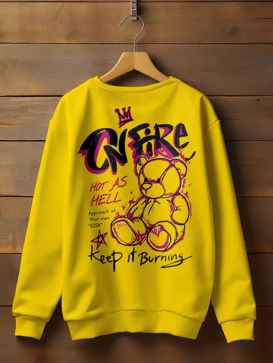 Men Sweatshirts - Màu vàng - Xem 1