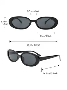 3 Pairs European And American Style Fashionable And Unique Square/ Triangle Shaped Fashion Glasses