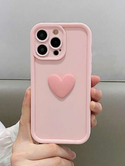Funda de teléfono con parche de ojos de ángel de escotilla simple de color rosa con estampado de corazón de estilo Y2K, serie de unicolor de dibujos animados lindos compatible con iPhone 11, 12, 13, 14, 15, 7, 8, SE2020 X XSMAX XR PLUS PRO PROMAX, regalo navideño para amigos, compañeros de clase, u usted mismo