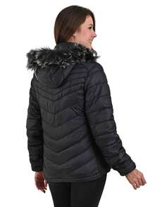 Pink Jackets Coats For Women With Detachable Plush Hat (2 PIECES N/Pale Pink) - Multicolor - View 7