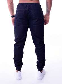 Calça Masculina Jogger Estilo jogador - Azul - Visão 3