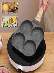 Sartén para huevos， Sarten para Hotcakes,Sartén antiadherente para huevos estrellados Adecuado para cocinas de gas e inducción - Gris - Ver 3