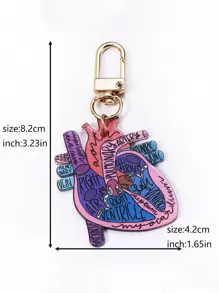 1pc Fashionable Europe And America Style Acrylic Heart Shaped Handbag Accessory Doctor/Nurse Themed Charm Keychain For Nurse Day/Valentine'S Day/New Year Gift Gifts For Nurses Key Chain Charms Guts Scrub Suit Nurse Uniform Nurse Accessories Valentines - Multicolor - View 3