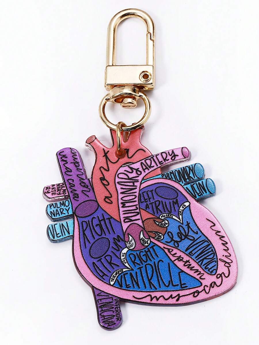 1pc Fashionable Europe And America Style Acrylic Heart Shaped Handbag Accessory Doctor/Nurse Themed Charm Keychain For Nurse Day/Valentine'S Day/New Year Gift Gifts For Nurses Key Chain Charms Guts Scrub Suit Nurse Uniform Nurse Accessories Valentines - Multicolor - View 1