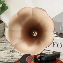 1pc Vintage Music Box Phonograph Shape Gift, Mini Clockwork Classic Music Box Hand Crank For Table Decoration - Red - View 9