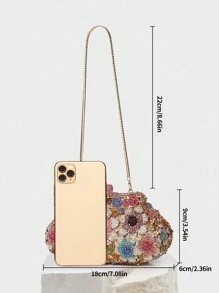 Miair新款花紋設計手工鑲鑽晚宴包,適用於女士 - 彩色 - 查看 6