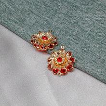 4pcs/set Gold-color Snowflake Rhinestone Diy Pendant For Women, Perfect For Everyday Wear - Gold - View 2