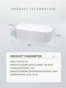 1pc 15w Wireless Charger Stand Clock With Night Light & Bedroom Lamp & Thermometer & Clock & Phone For Desk Alarm Clock With Wireless Charging Compatible With IPhone, IPad,Android Phone ,Wireless Fast Charging,Weekend Mode, Snooze,LED Clocks For Bedroom, Bedside,Sunrise Alarm Clock, Wake Up Light For Bedrooms,Gifts For Family,Friends,Kids,Birthday,Christmas, Winter, Girlfriend,Boyfriend Suitable For Office, Dorm, And Home