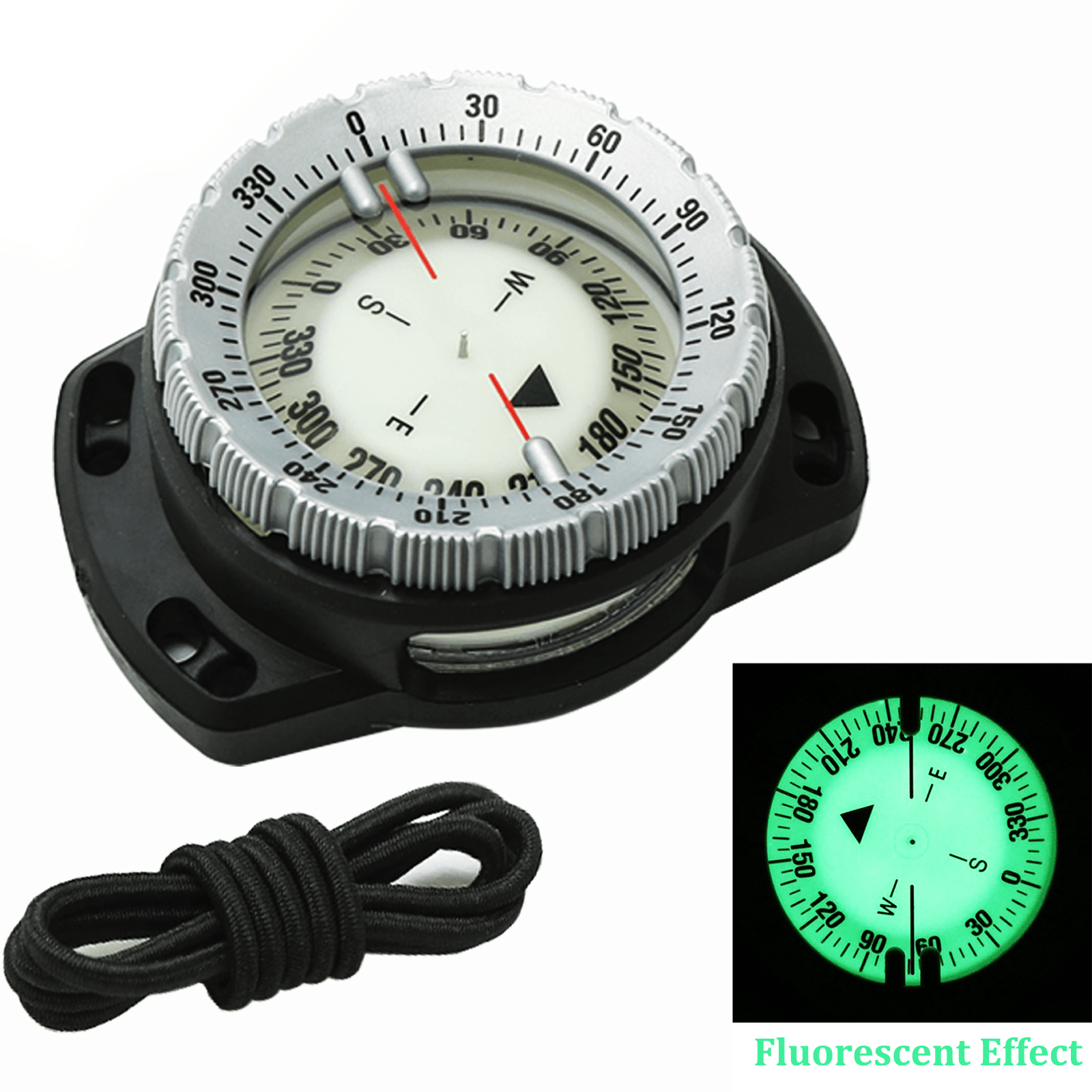 Diving Compass Underwater Compass Diving Compass Elastic Cord