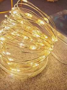 帶電池盒的led銅線串燈,適用於聖誕禮盒、節日、婚禮、派對、室內和室外裝飾