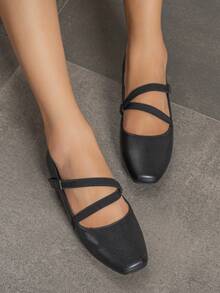 2023 Mùa thu Hàng mới đến Của phụ nữ Giày đế bằng , Phong cách Pháp , Đơn giản , Đúng mốt Và Linh hoạt , Giày lười Thiết kế - màu đen - Xem 2