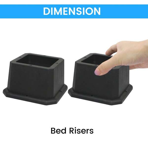 MYMULIKE Bed Risers 2 Inch,3 Inch Furnitures Risers HeavyDuty Bed